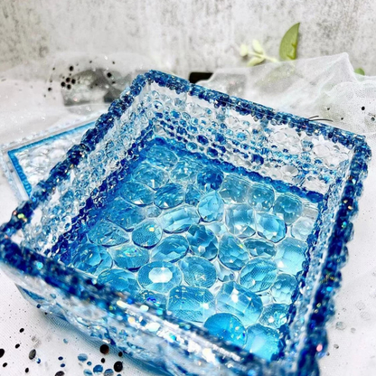Handmade Square Large Diamond Storage Box Resin Molds