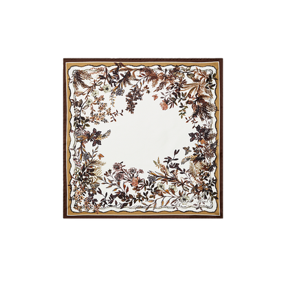 Hidden Garden Scarf 45 in Chestnut Silk