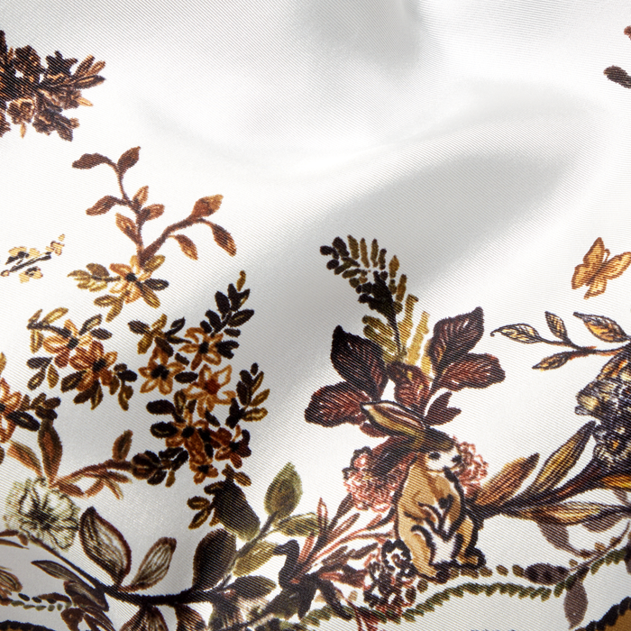 Hidden Garden Scarf 45 in Chestnut Silk