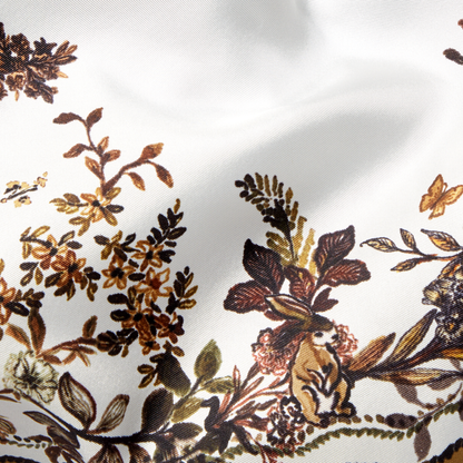 Hidden Garden Scarf 45 in Chestnut Silk