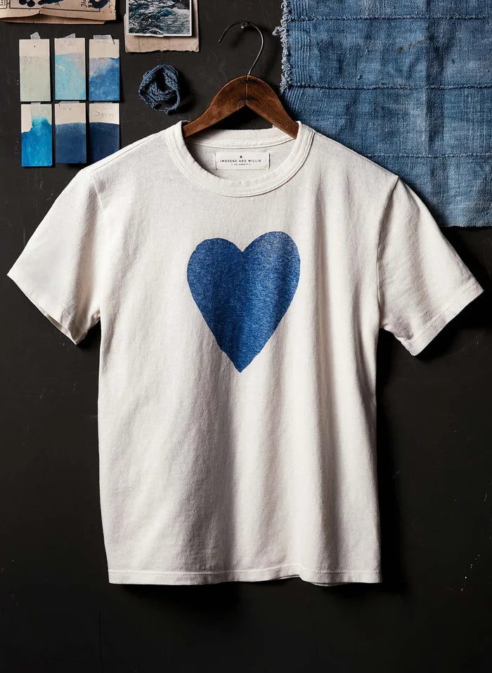 imogene + willie - the "heart" tee - Blue