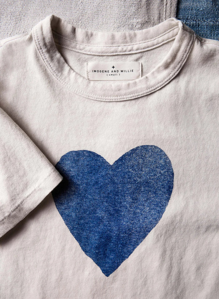 imogene + willie - the "heart" tee - Blue