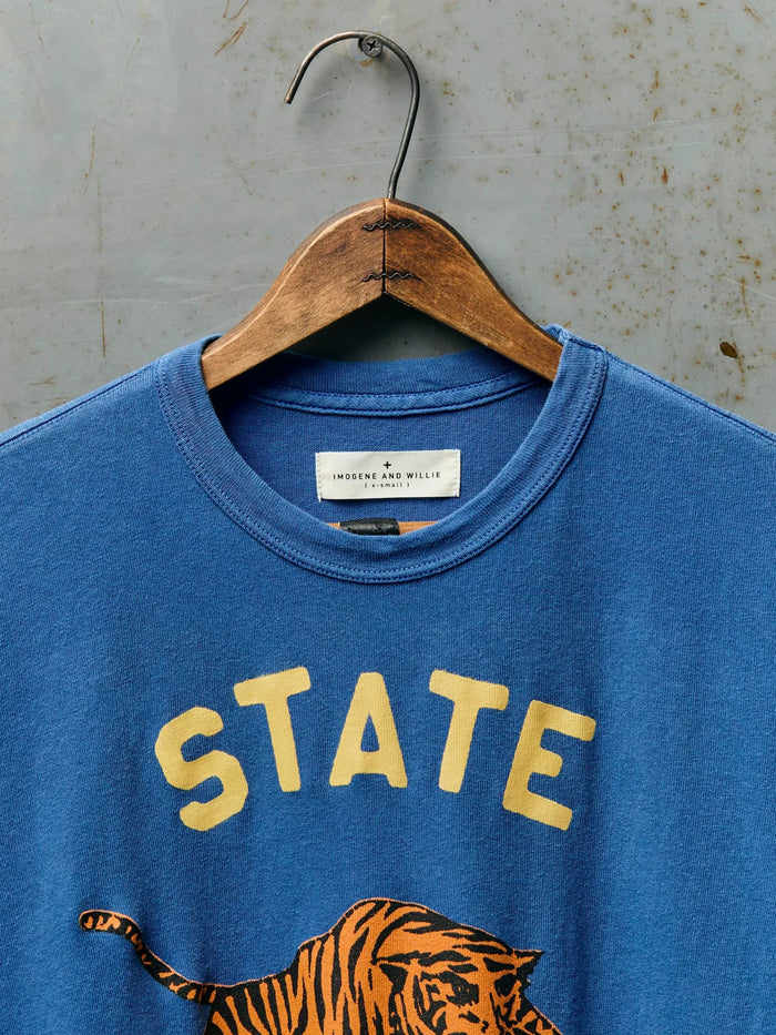 imogene + willie - the "state"  tee - Washed Blue