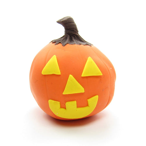 Miniature polymer clay jack o' lantern pumpkin