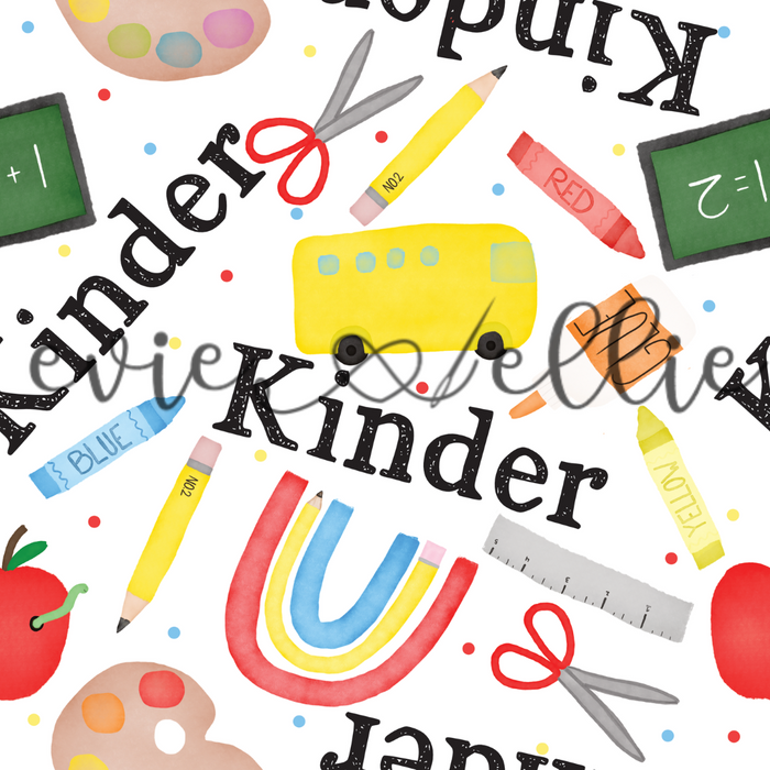 Kinder School Supplies-- Multiple Colors