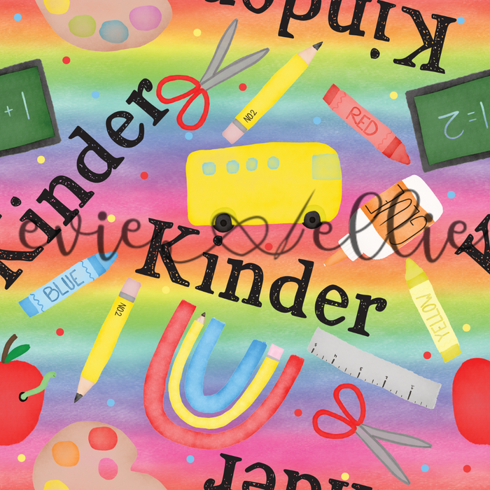Kinder School Supplies-- Multiple Colors