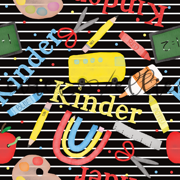 Kinder School Supplies-- Multiple Colors