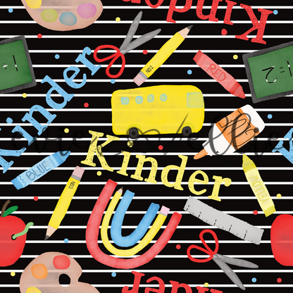 Kinder School Supplies-- Multiple Colors
