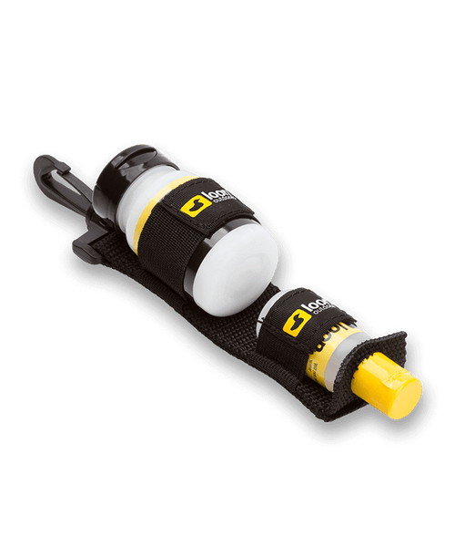 Loon Large Caddy holding two floatant bottles with clip for secure fly fishing gear organization at Freestone Fly Shop