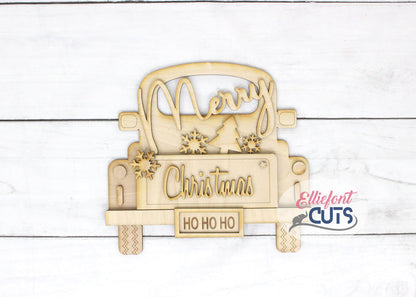 Merry Christmas DIY Wood Truck Kit