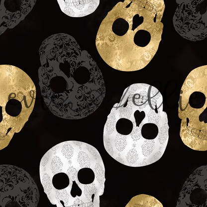 Metallic Skulls -- Multiple Colors
