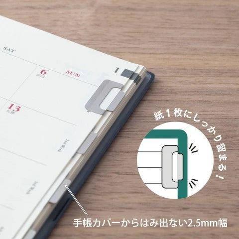 Midori Index Clips - Silver