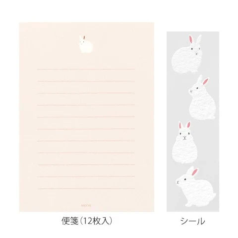 Midori Letter Set with Stickers - Rabbit