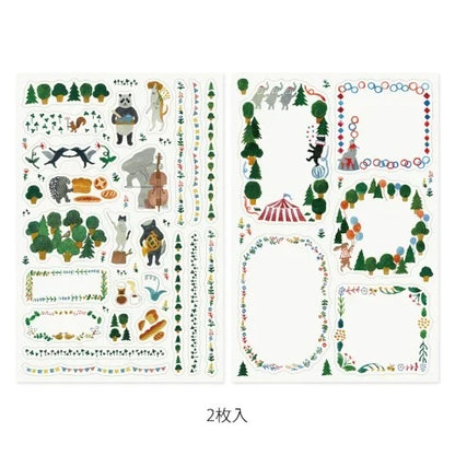 Midori Sticker Collection: Yuru Log - Animal 2 Sheets