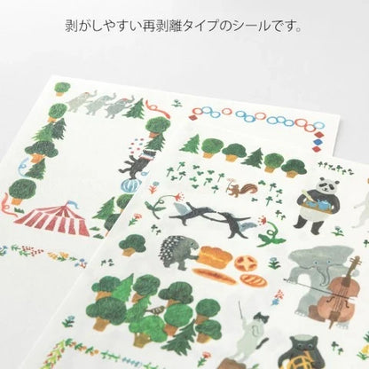 Midori Sticker Collection: Yuru Log - Animal 2 Sheets