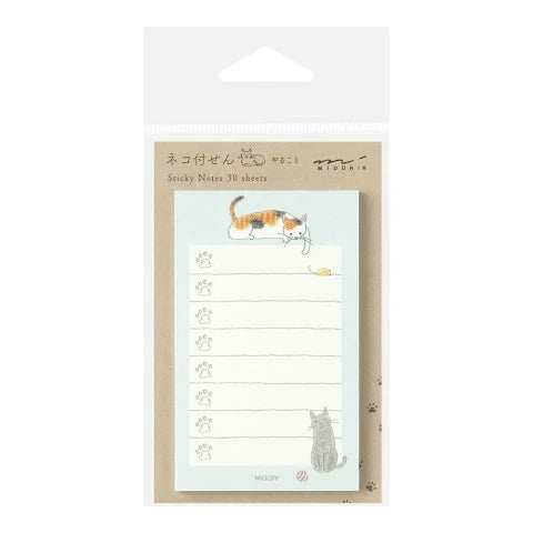 Midori To Do Sticky Notes - Cat
