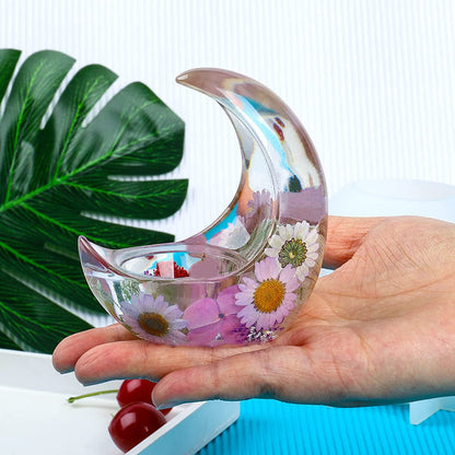 Moon Shape Candle Holder Resin Molds