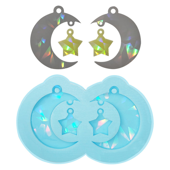 Moon  Star Laser Earrings Silicone Mold
