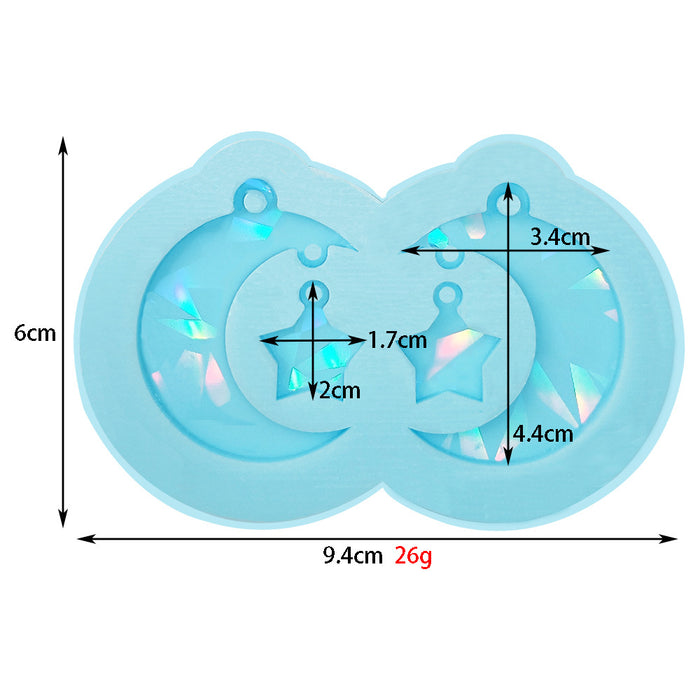 Moon  Star Laser Earrings Silicone Mold