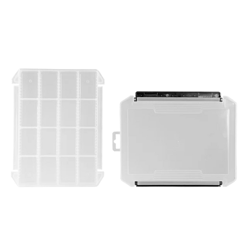 New Phase 1236 Adjustable Comp Box 10" x 8" x 1.5" by New Phase Inc with customizable 16 compartments at Freestone Fly Shop
