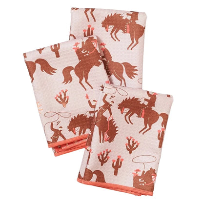 Once Again Home Mighty Mini Towels (Set of 3): Rodeo, Coral