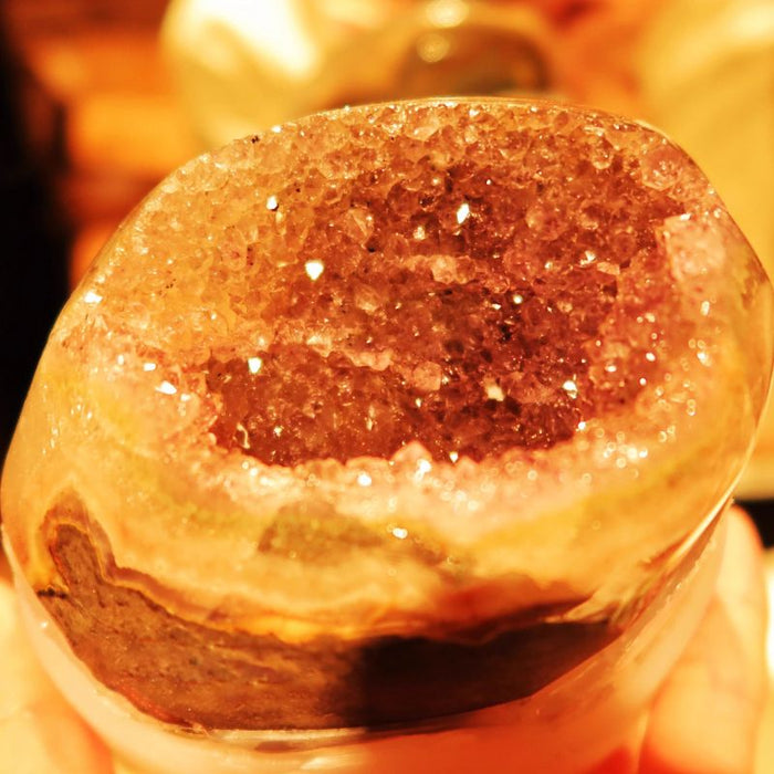 Oval Crystal Cluster Ball Geode Ornament Resin Mold
