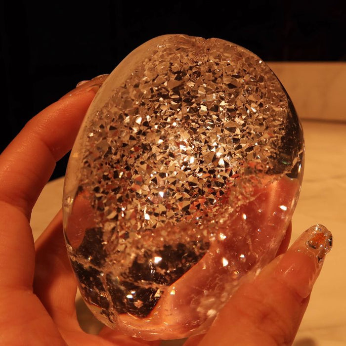 Oval Crystal Cluster Ball Geode Ornament Resin Mold