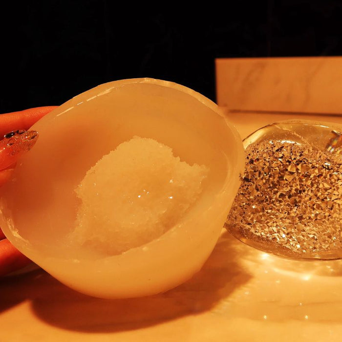 Oval Crystal Cluster Ball Geode Ornament Resin Mold