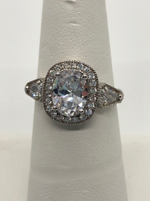 Oval CZ Ring