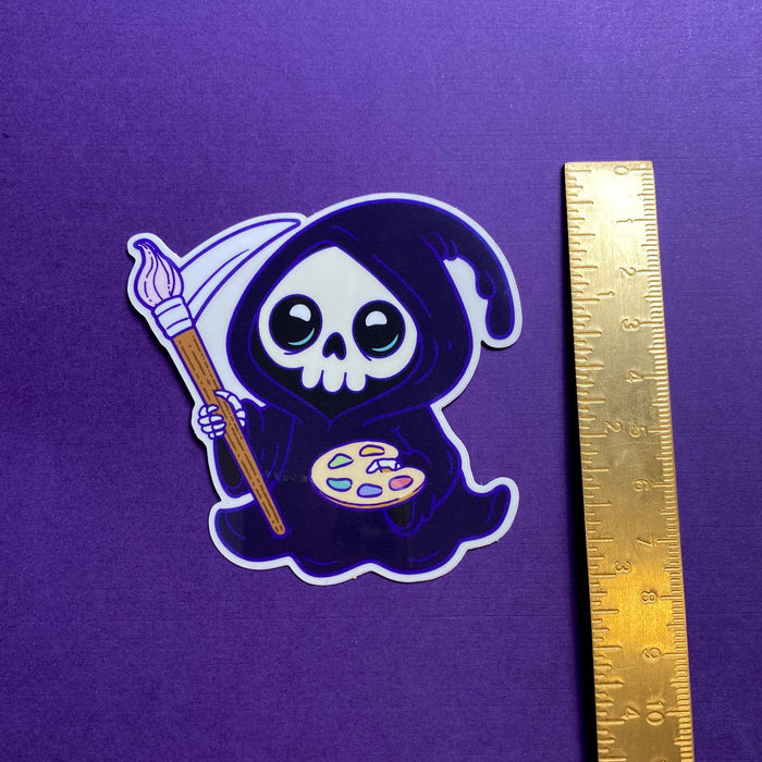 Paint Reaper Sticker | Goth Art Accessories for Artists