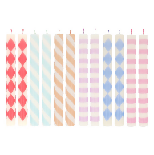 Patterned Table Candles
