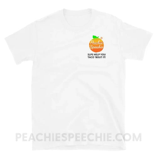 Peachie Speechie - SLPS HELP YOU TACO ’BOUT IT! - White / S - custom product - peachiespeechie.com