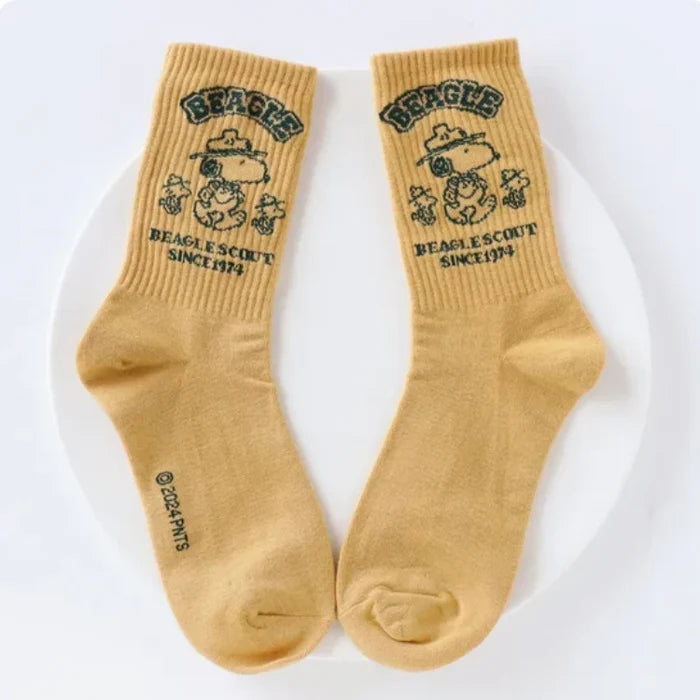 Peanuts Snoopy Scout 50th Anniversary Celebration Crew Ankle Socks
