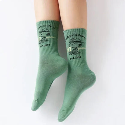 Peanuts Snoopy Scout 50th Anniversary Celebration Crew Ankle Socks