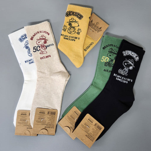 Peanuts Snoopy Scout 50th Anniversary Celebration Crew Ankle Socks