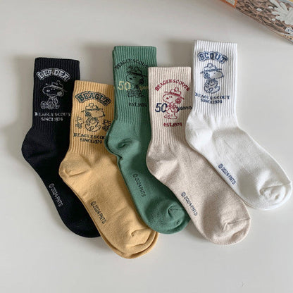 Peanuts Snoopy Scout 50th Anniversary Celebration Crew Ankle Socks