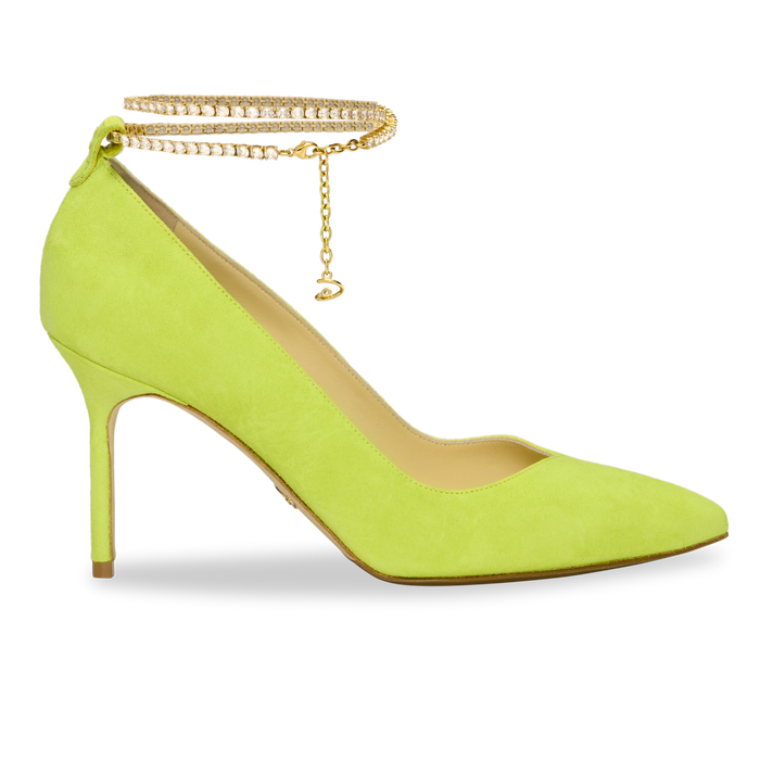 Perfect Shiffon Pump 85 in Optic Yellow Suede