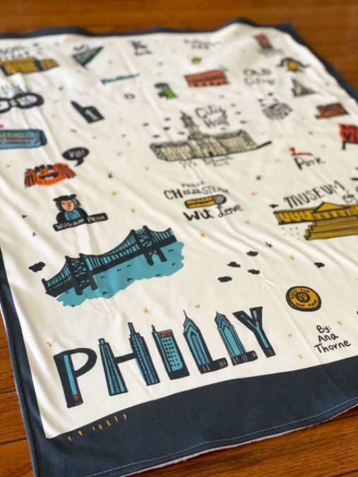 Philly Icons Baby Blanket - Ali's Wagon