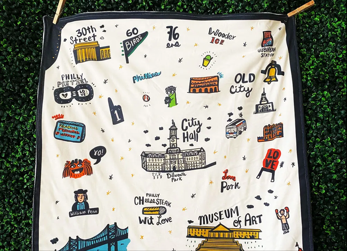 Philly Icons Baby Blanket - Ali's Wagon