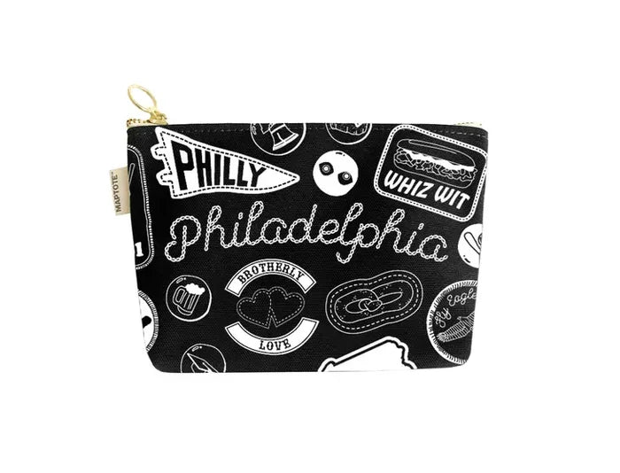 Philly Pins & Patches Zip Pouch - Ali's Wagon