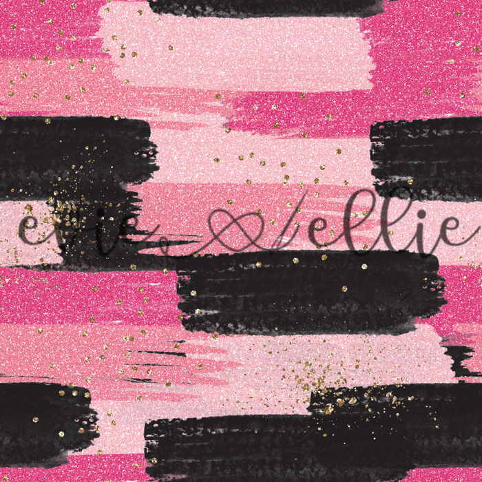 Pink and Black Brushstrokes