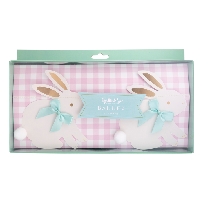 PLHB117 - Bunnies with Ribbon Bows Banner