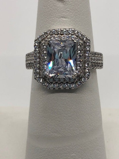 Rectangle CZ Ring