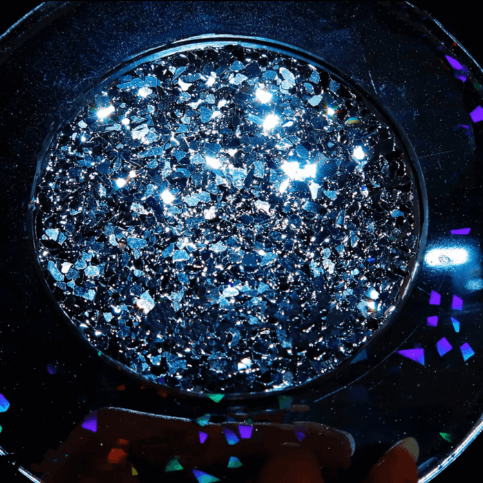 resin coaster made by druzy