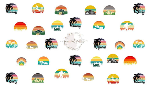 Retro Sunsets - Pampered Pretties