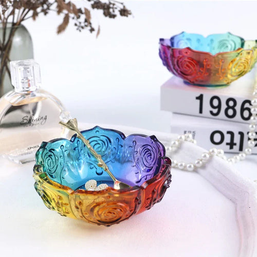Rose Lotus Storage Bowl Resin Mold