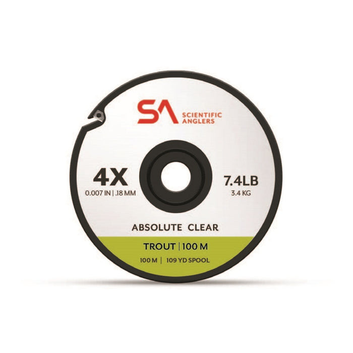 SA Absolute Trout Tippet 100M by Scientific Anglers nylon leader for trout fishing at Freestone Fly Shop