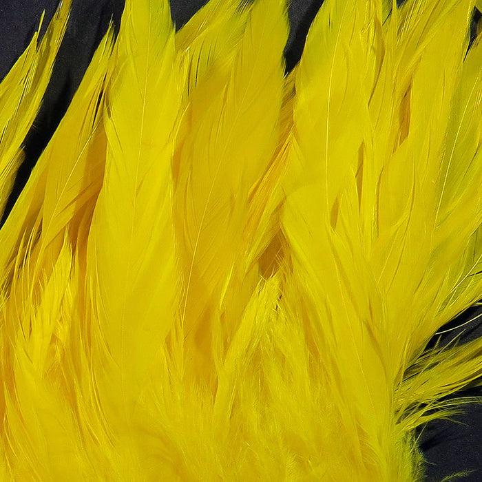 Schlappen 5-7 inch bright yellow feathers by Hareline Dubbin, Inc for fly tying at Freestone Fly Shop
