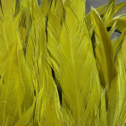 Schlappen 5-7 inch bright yellow feathers by Hareline Dubbin, Inc for fly tying at Freestone Fly Shop