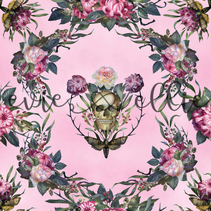Skulls and Moths-- Multiple Colors